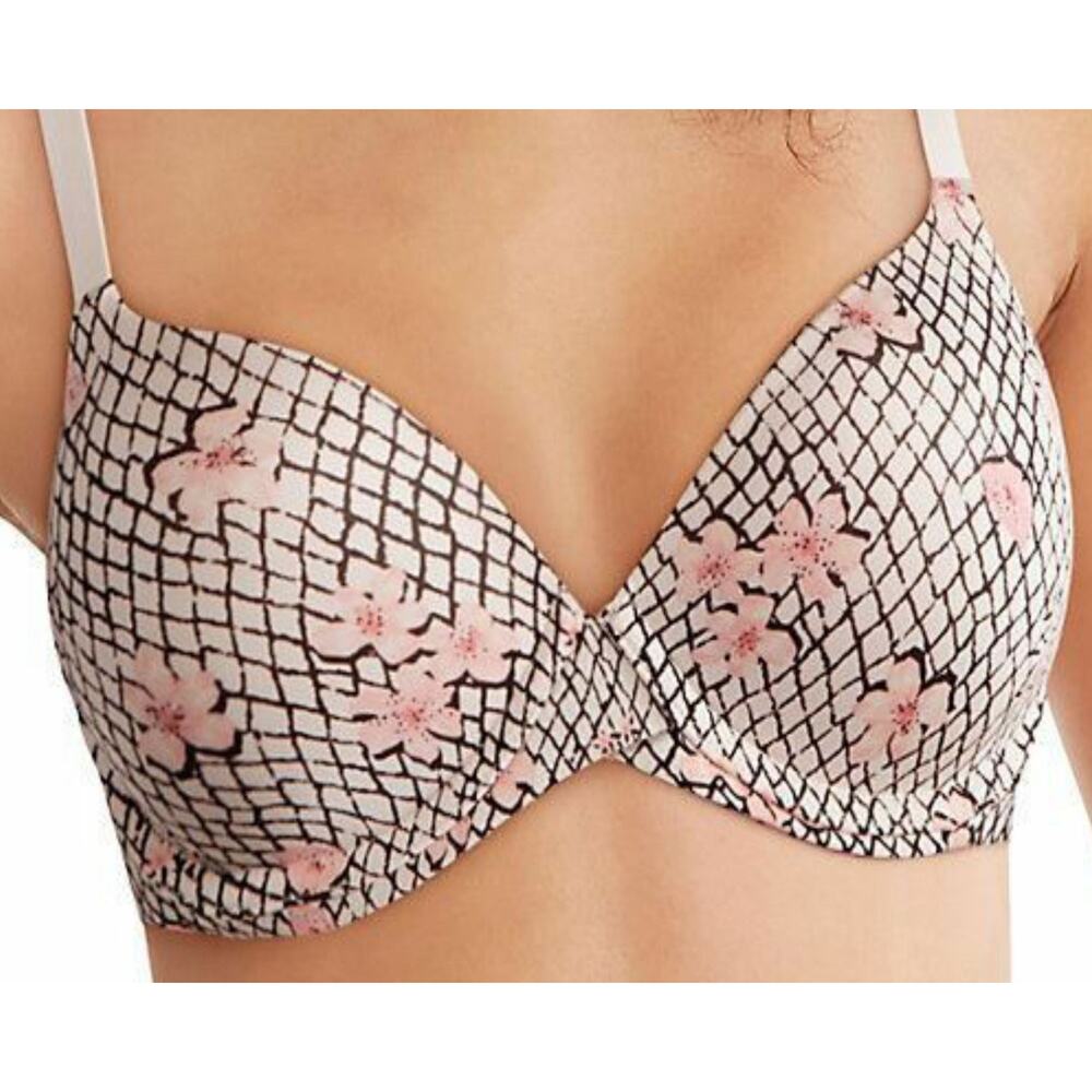 NEW Maidenform FLORAL PRINT Fabulous Fit 2 Demi 3-WAY Convertible Bra 38DD